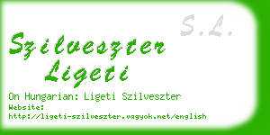 szilveszter ligeti business card